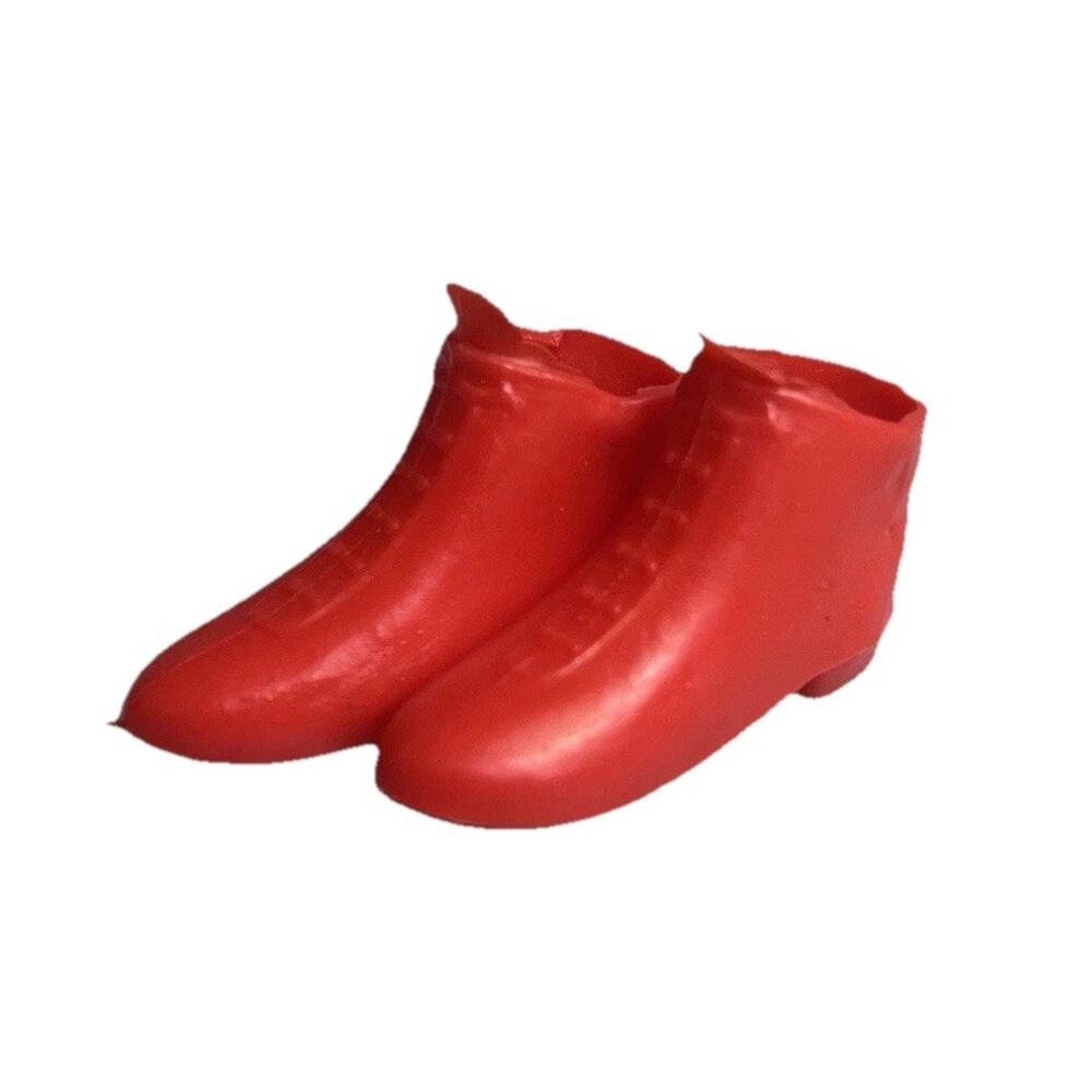 Barbie Skipper Francie Red Ankle Boots Soft Rubber Hong Kong Mattel 1960s
